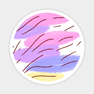 Pink purple watercolor abstract art Magnet